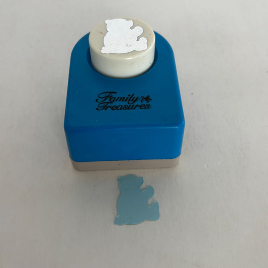 Family Treasures Paper Punch Teddy Bear Profile Silhouette Craft Diecut 1Inch