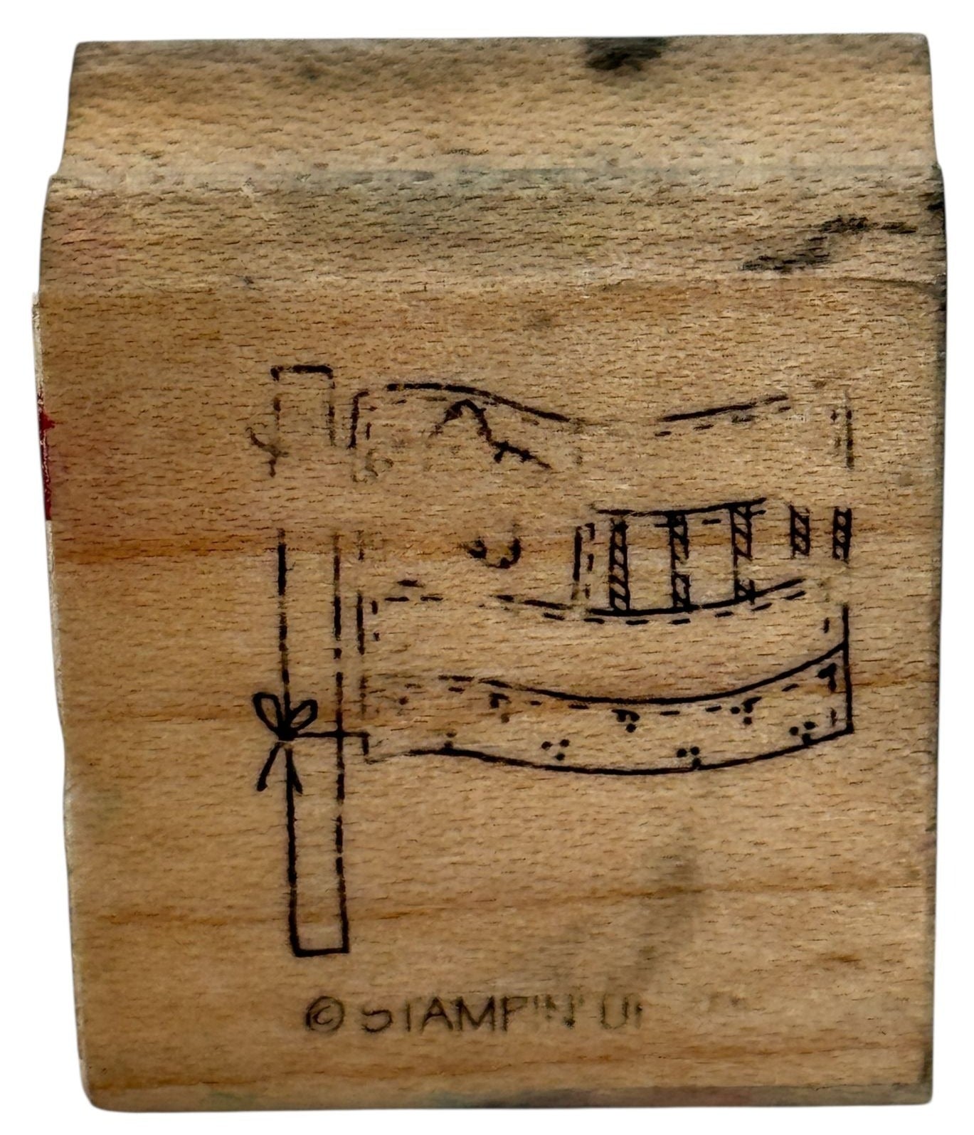 Stampin Up Rubber Stamp Quilted Flag Country Style Patchwork Card Making Craft