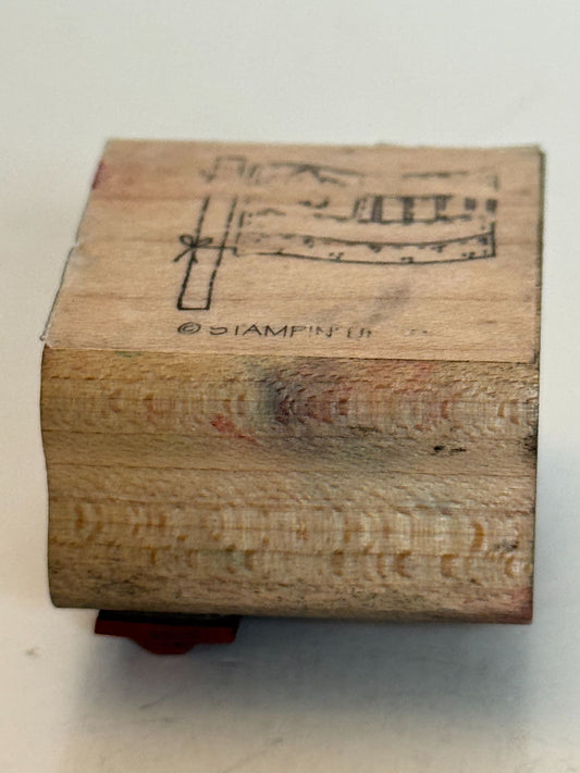 Stampin Up Rubber Stamp Quilted Flag Country Style Patchwork Card Making Craft