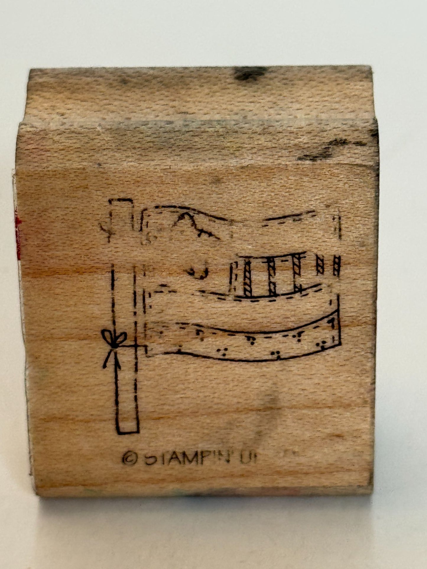 Stampin Up Rubber Stamp Quilted Flag Country Style Patchwork Card Making Craft