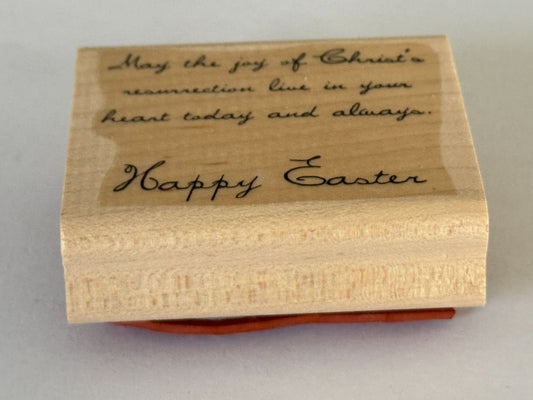 Stampin Up Rubber Stamp Happy Easter Joy Of Christ Resurrection Card Making Word