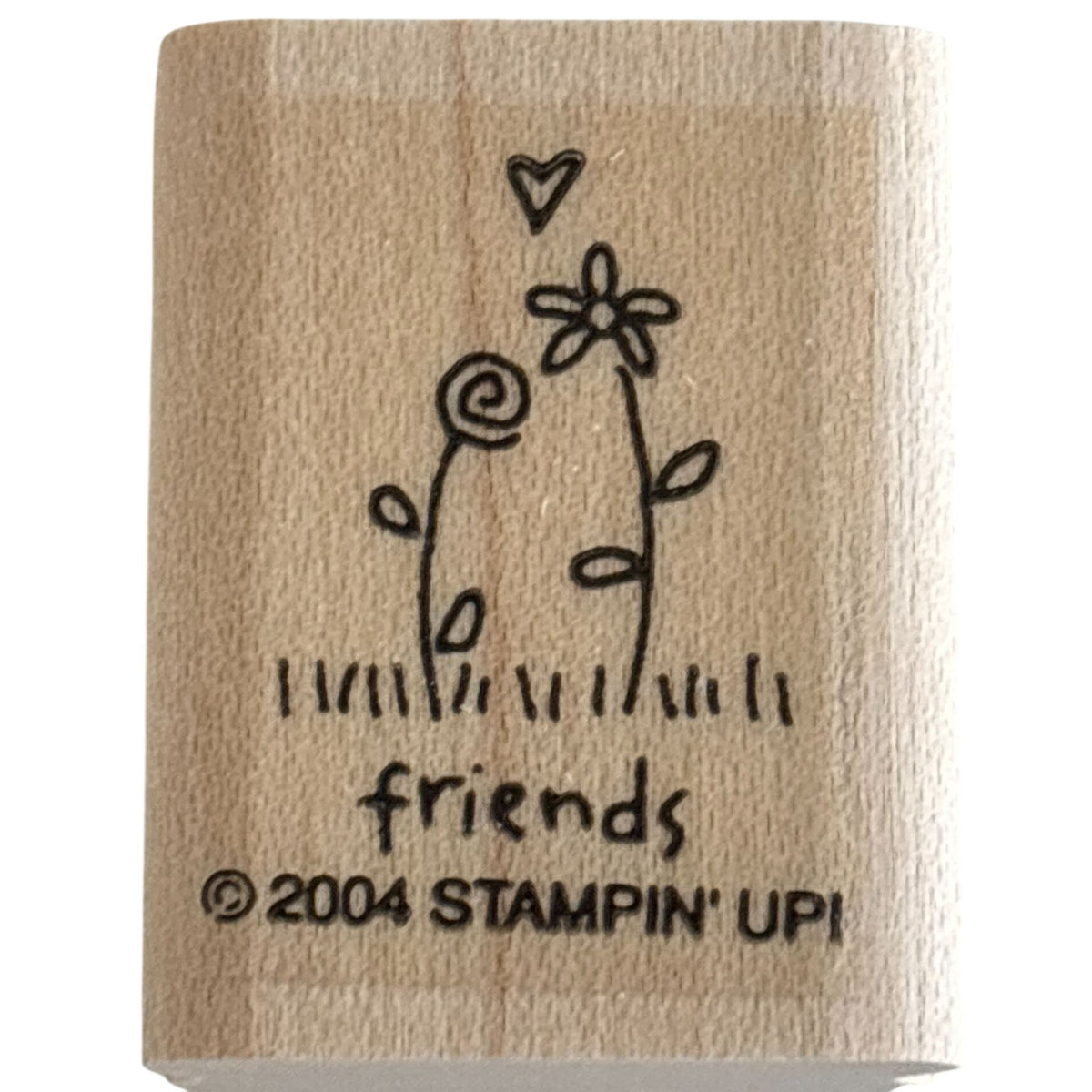 Stampin Up Rubber Stamp Friends Friendship Flower Heart Love Letter Mini Small Cardmaking