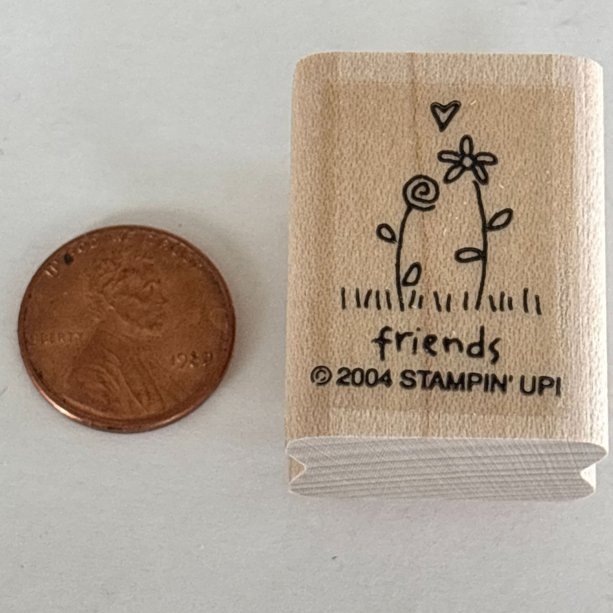 Stampin Up Rubber Stamp Friends Friendship Flower Heart Love Letter Mini Small Cardmaking
