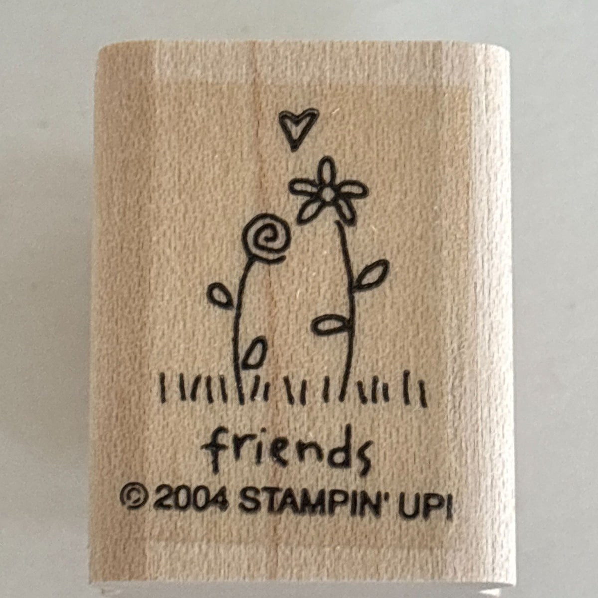 Stampin Up Rubber Stamp Friends Friendship Flower Heart Love Letter Mini Small Cardmaking