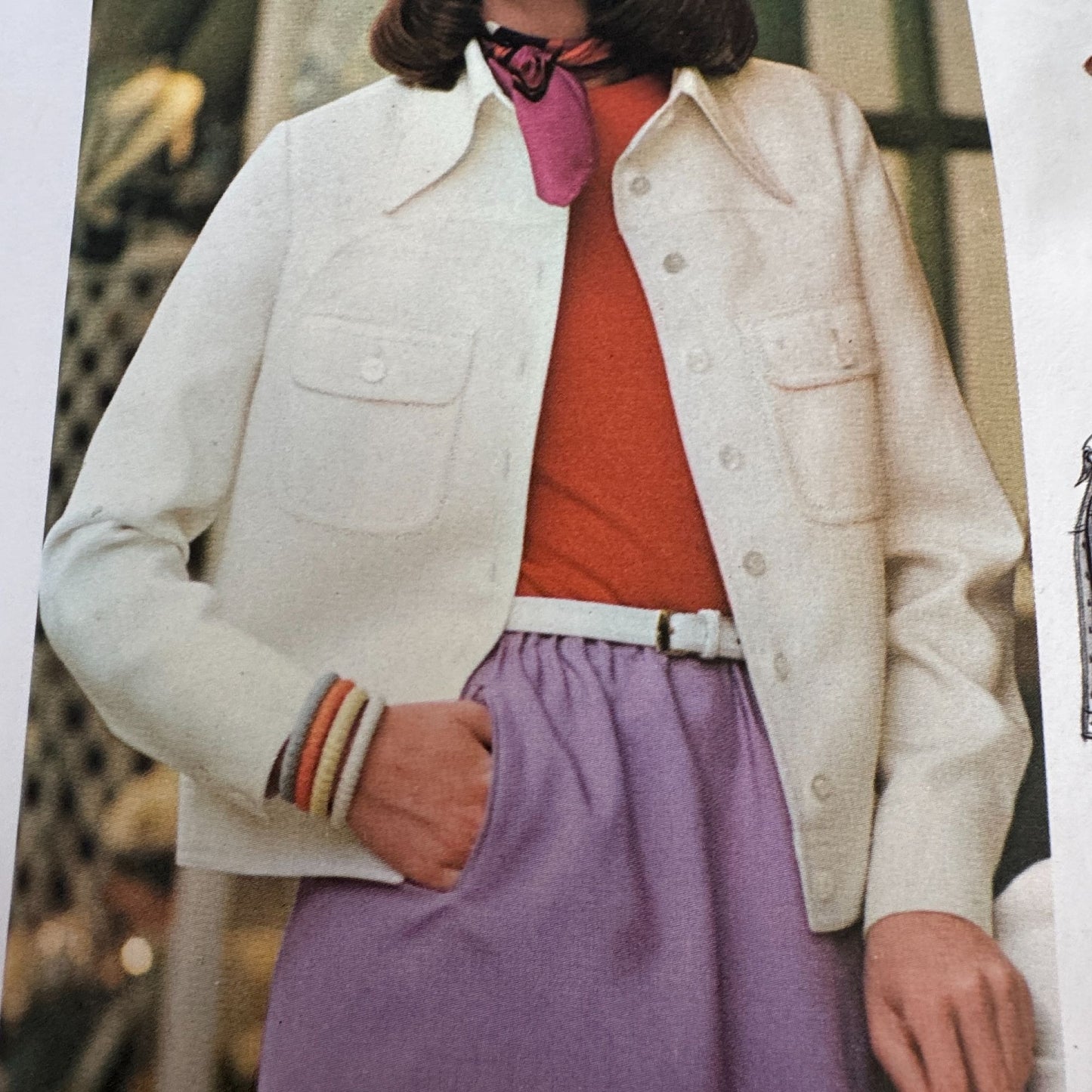 Vogue Sewing Pattern 1061 Anne Klein Jacket Skirt Pants Bodysuit 12 Uncut Designer 1970s