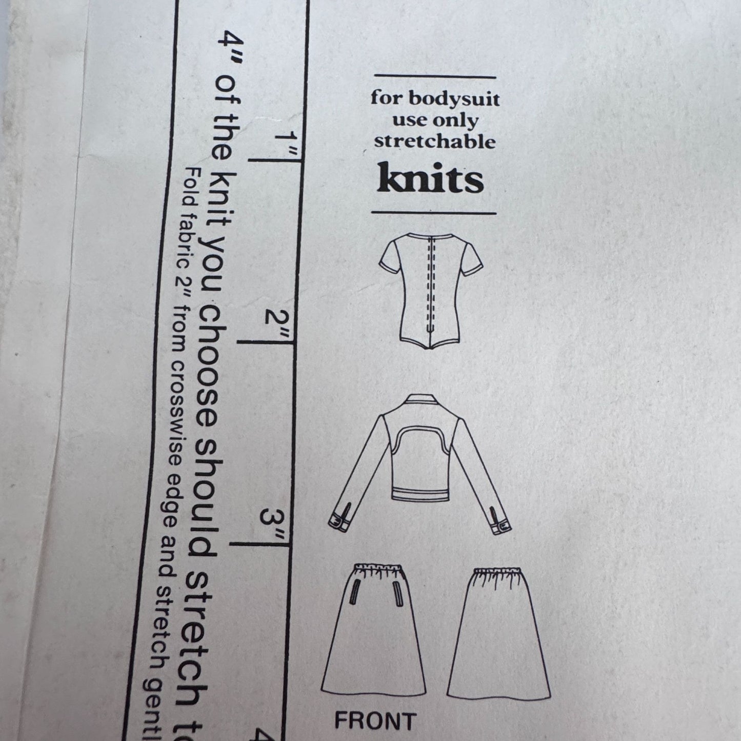 Vogue Sewing Pattern 1061 Anne Klein Jacket Skirt Pants Bodysuit 12 Uncut Designer 1970s