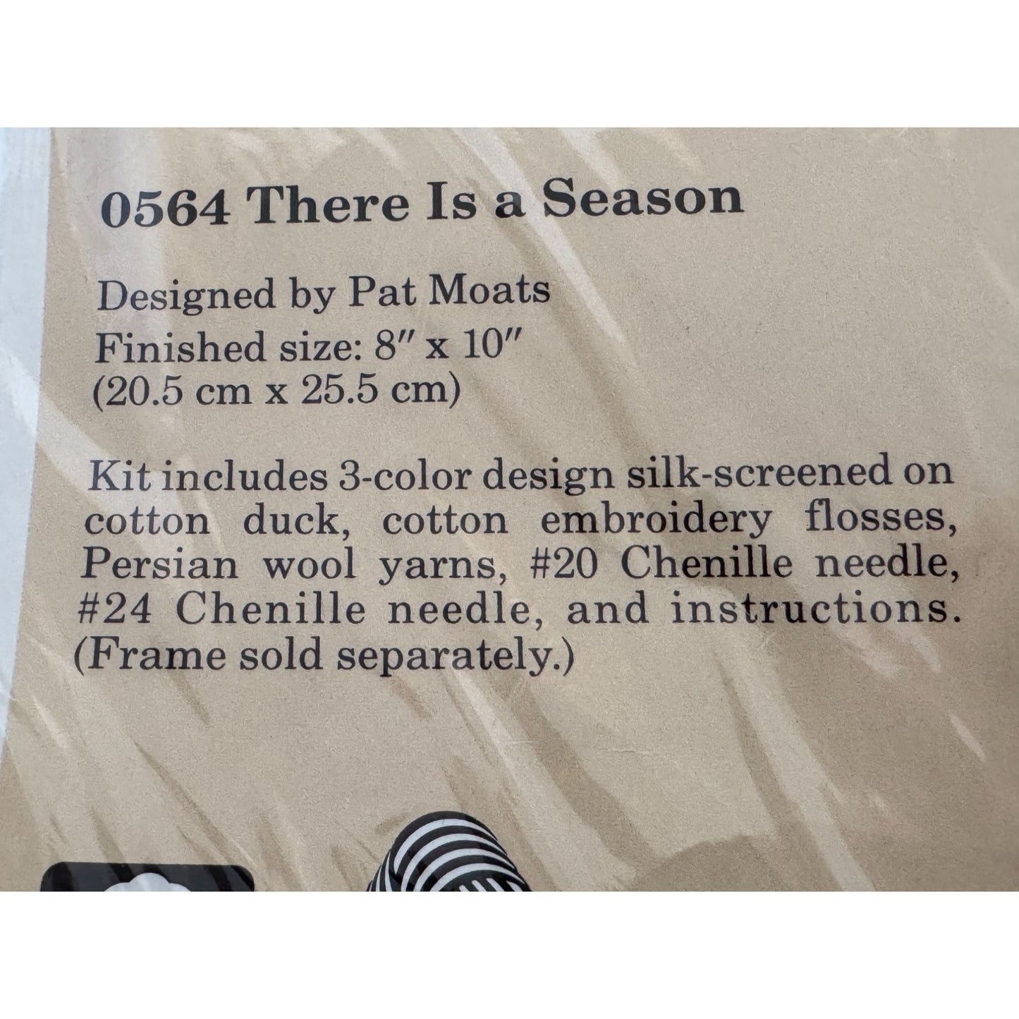 Creative Circle Crewel Embroidery Kit Needlecraft There is a Season Farm Scene