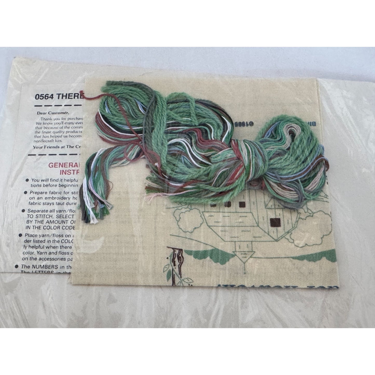 Creative Circle Crewel Embroidery Kit Needlecraft There is a Season Farm Scene