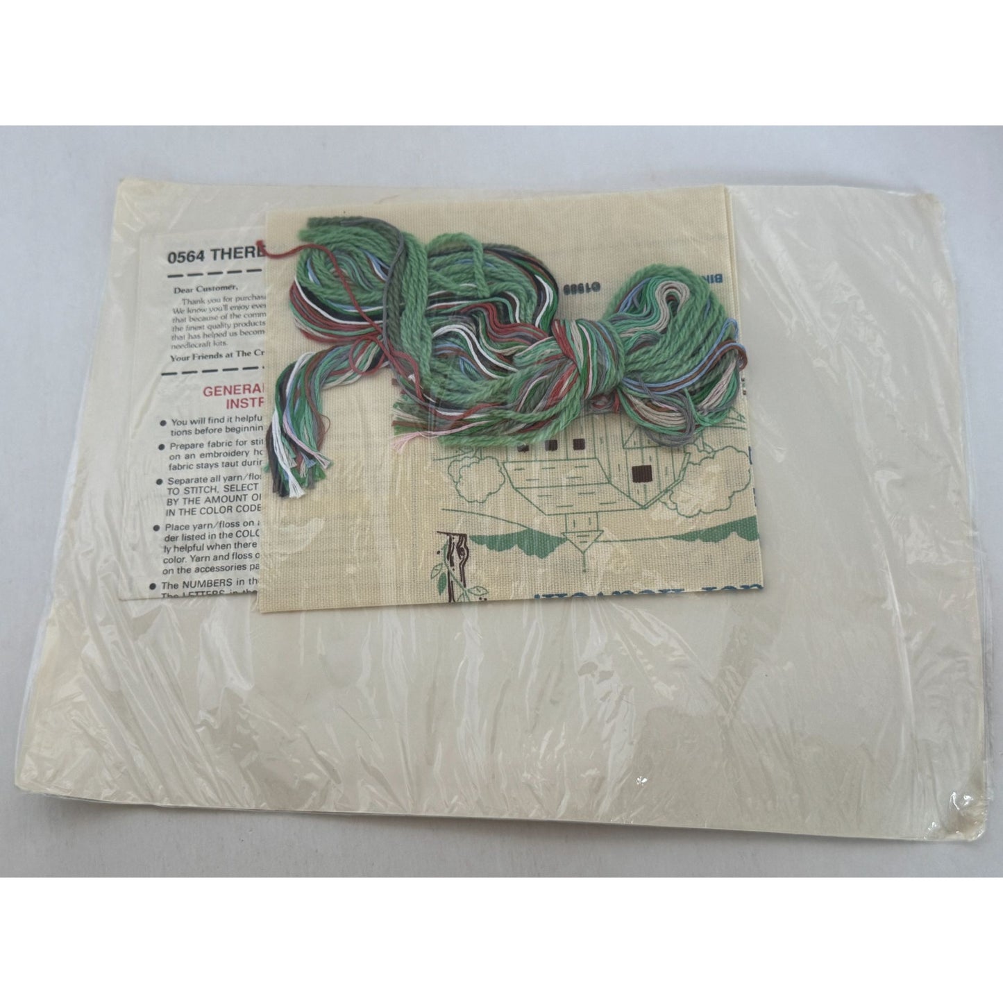 Creative Circle Crewel Embroidery Kit Needlecraft There is a Season Farm Scene