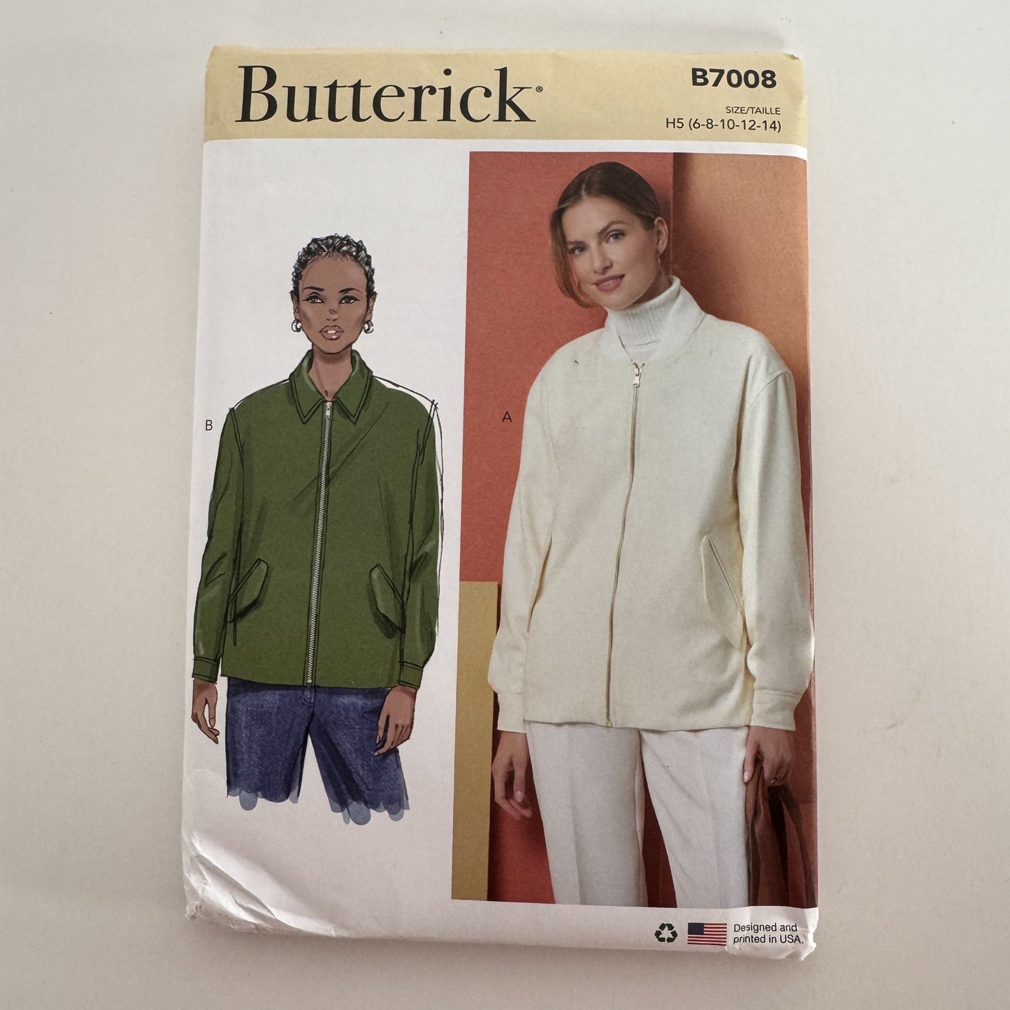 Butterick Sewing Pattern B7008 Misses Jackets Fall Outerwear Winter 6-14 Uncut
