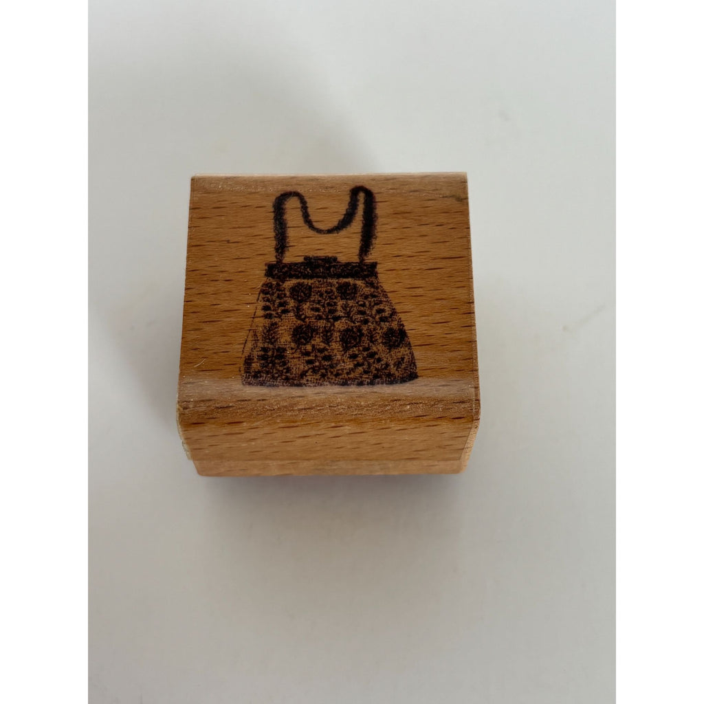 Purse Wood Rubber Stamp Bag Handbag Fashion Girlfriends Friendship Card Making