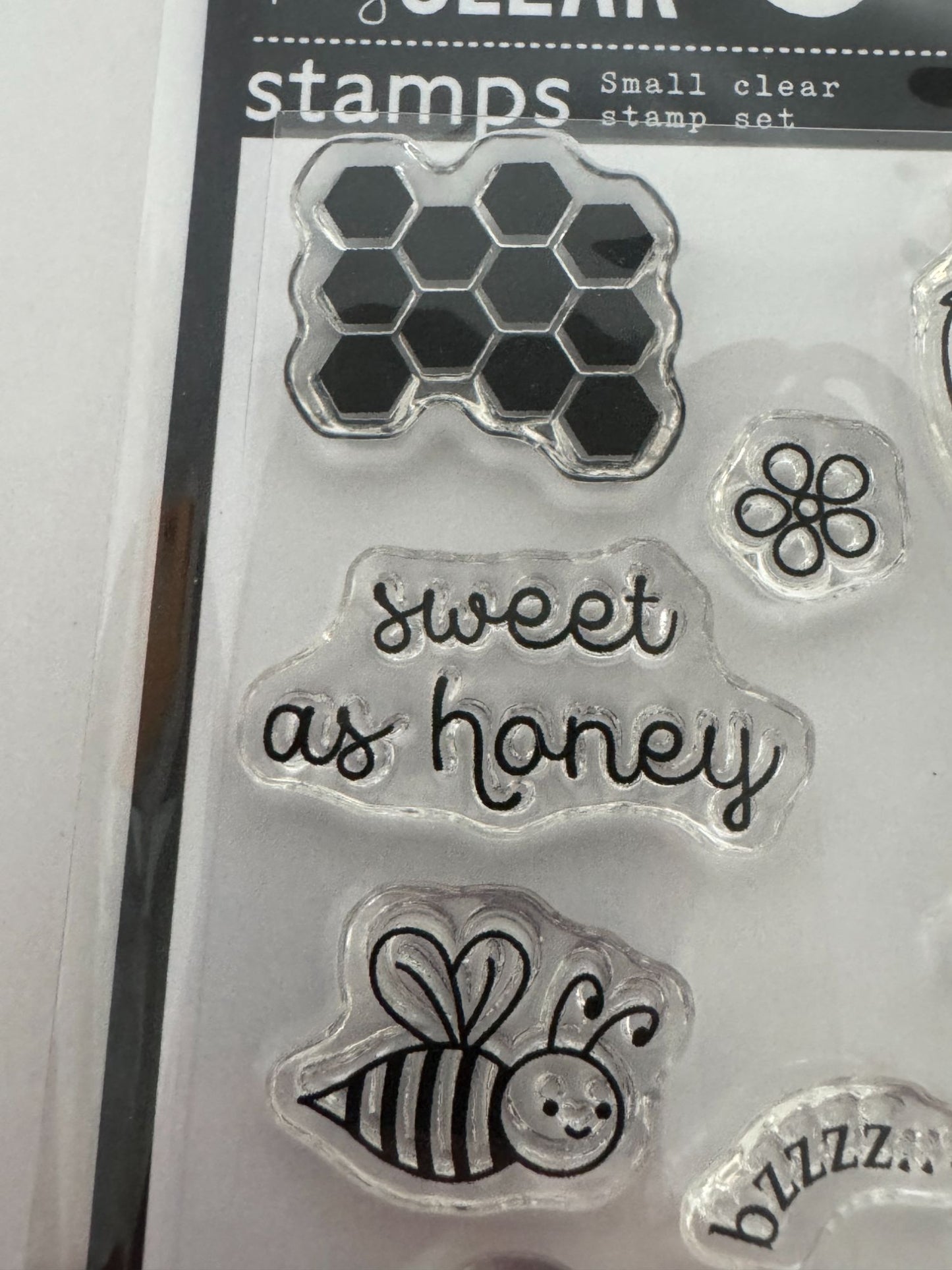 Hero Arts Clear Stamp Set Bee Honey Pot Beehive Sweet Honeycomb Small 3 x 4 Inch