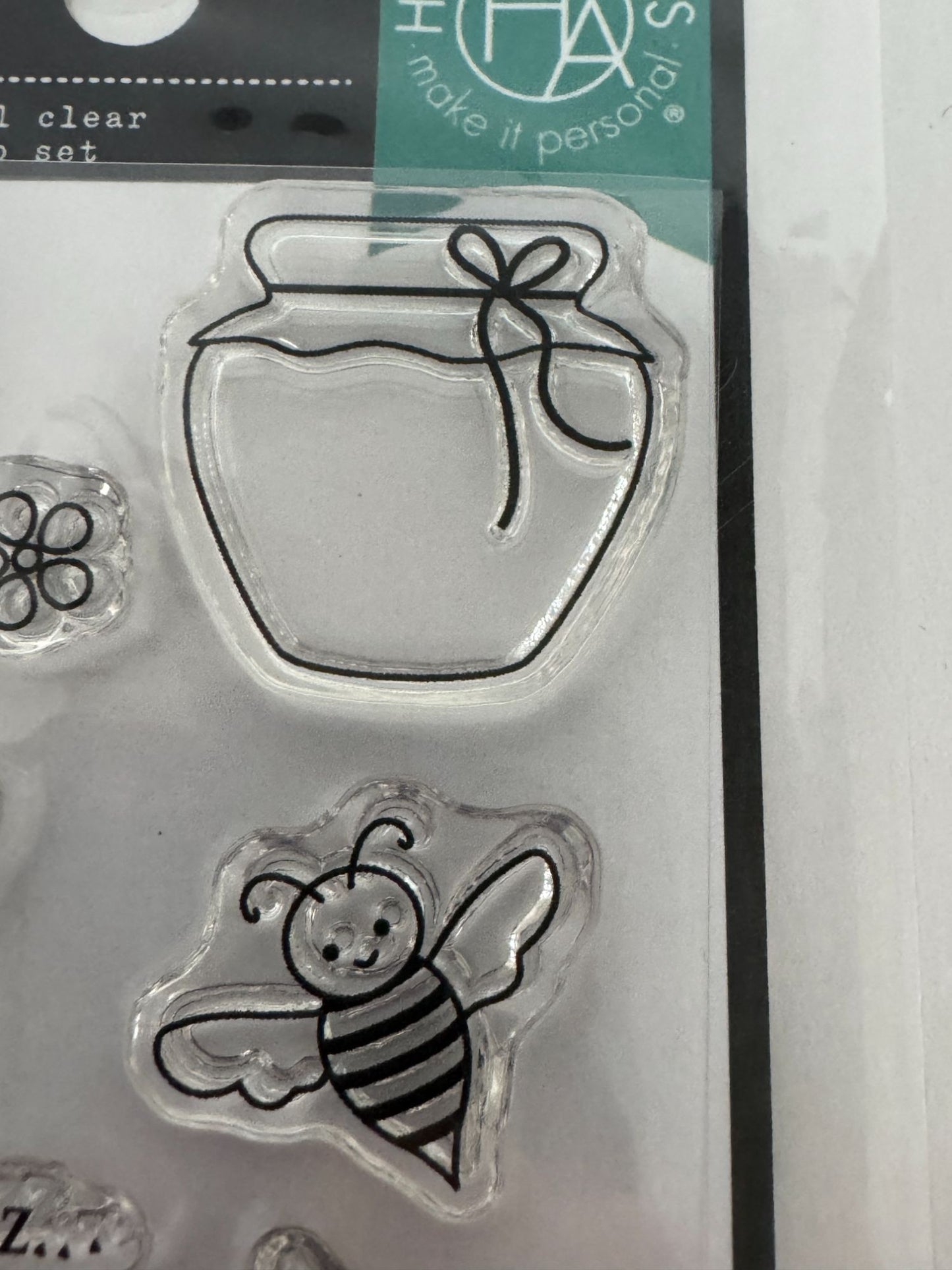 Hero Arts Clear Stamp Set Bee Honey Pot Beehive Sweet Honeycomb Small 3 x 4 Inch