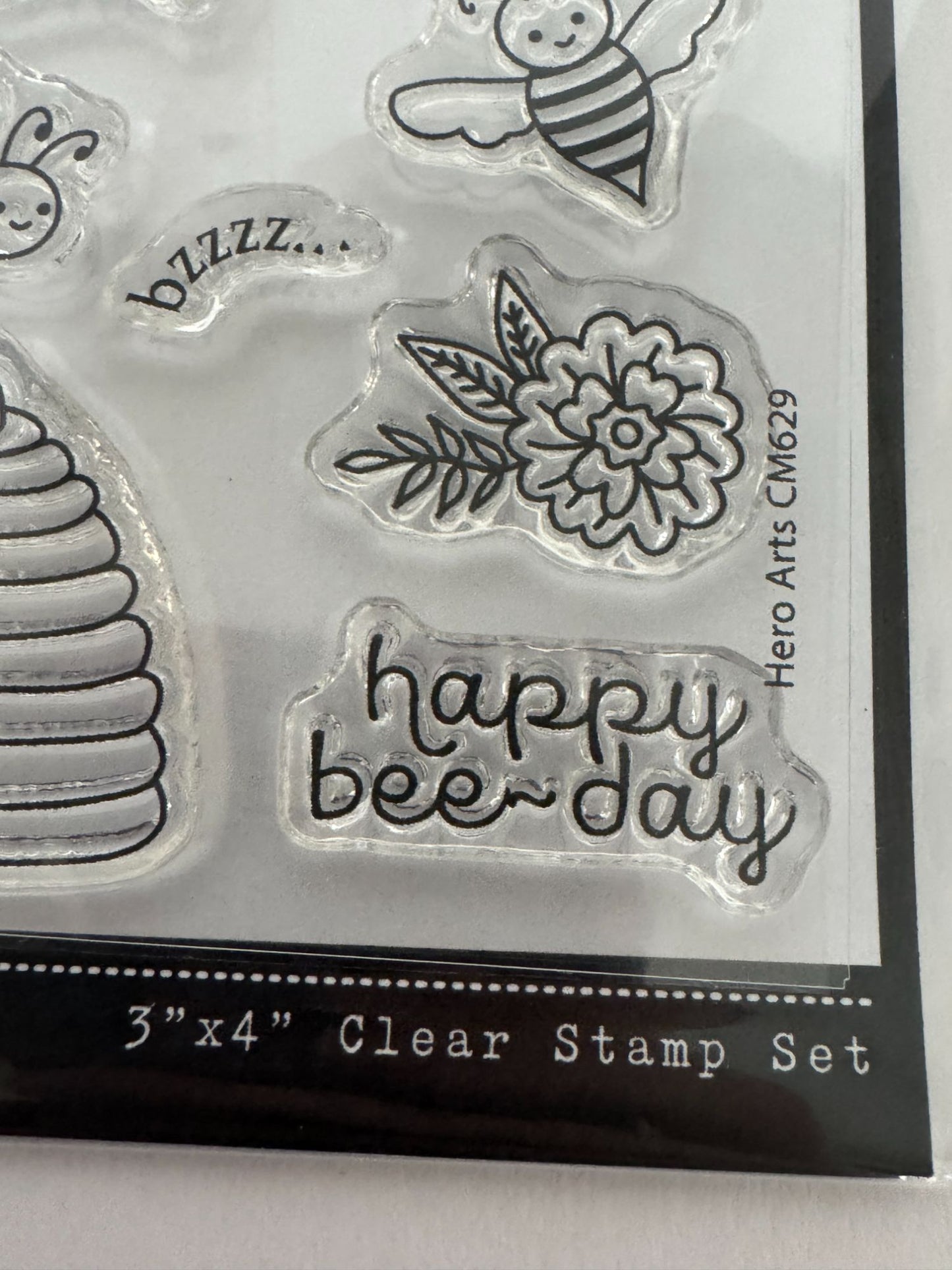 Hero Arts Clear Stamp Set Bee Honey Pot Beehive Sweet Honeycomb Small 3 x 4 Inch