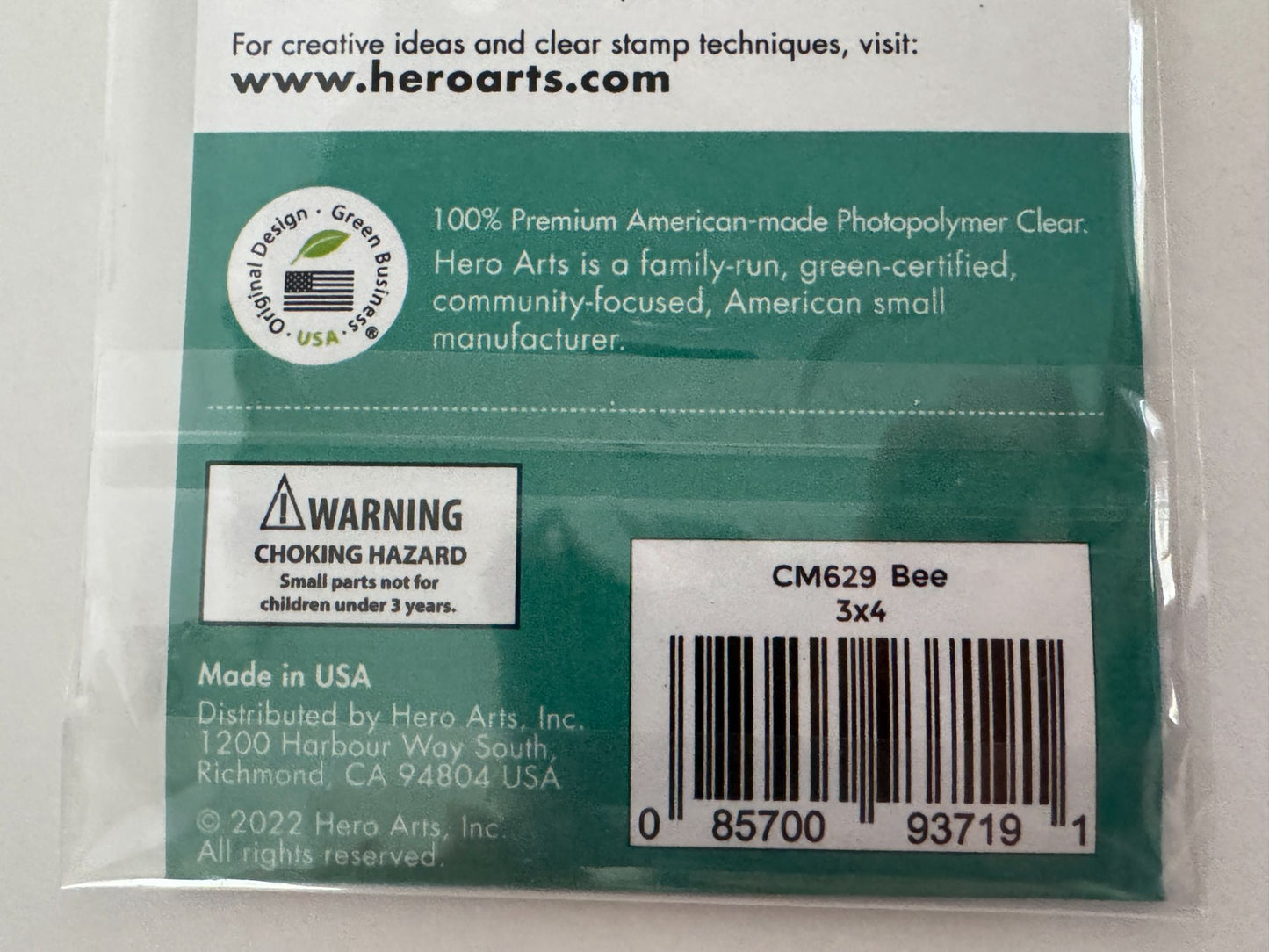 Hero Arts Clear Stamp Set Bee Honey Pot Beehive Sweet Honeycomb Small 3 x 4 Inch