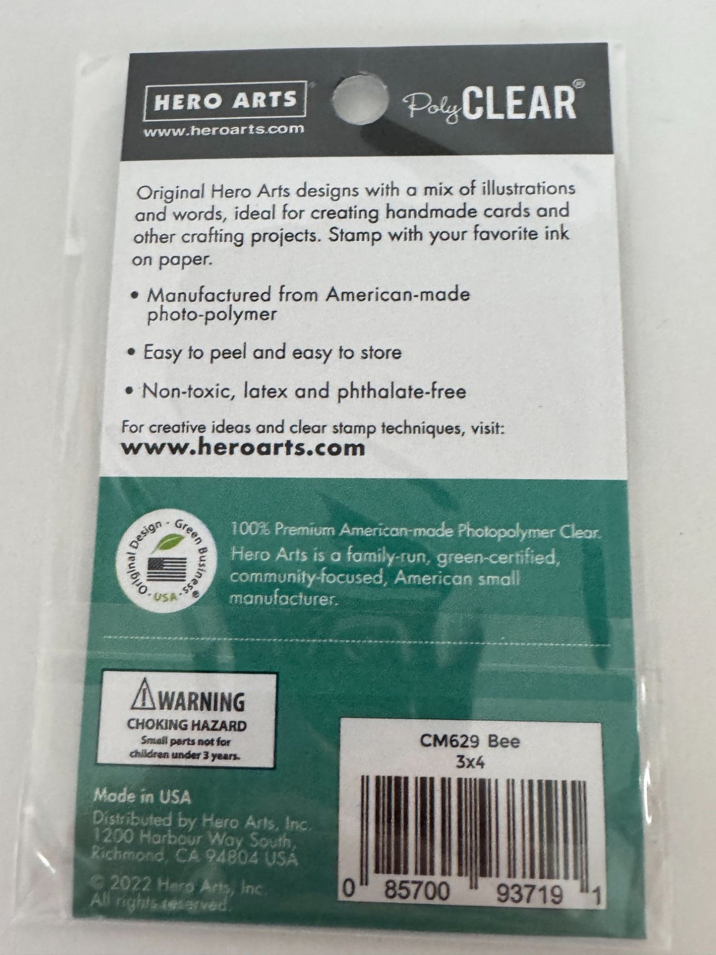 Hero Arts Clear Stamp Set Bee Honey Pot Beehive Sweet Honeycomb Small 3 x 4 Inch