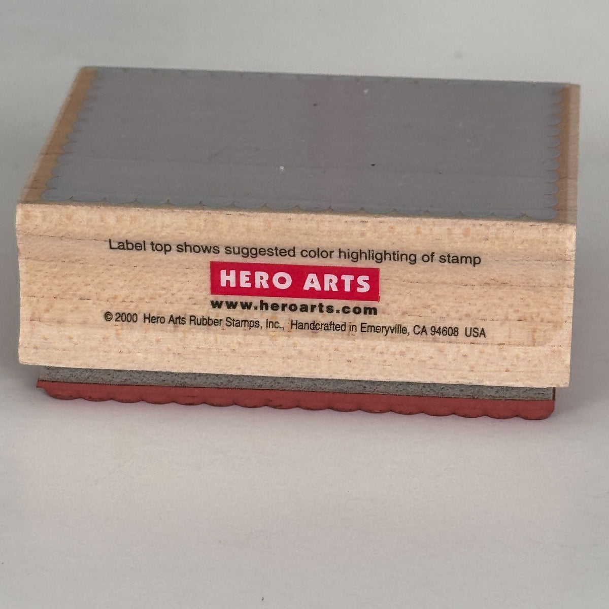 Hero Arts Rubber Stamp Rectangle Scalloped Shadow Frame Background Soft Edge Cardmaking Scrapbooking E1961