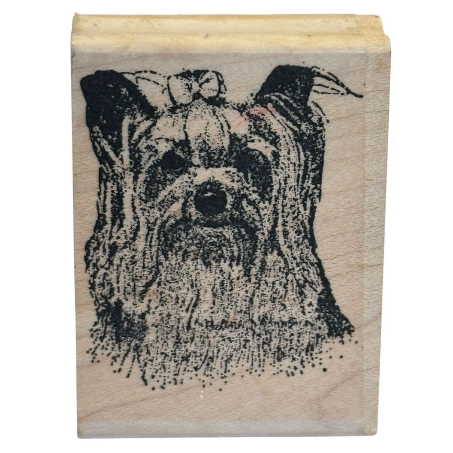 Yorkshire Terrier Rubber Stamp Dog Yorkie Pet Animal Cardmaking Wood Mounted Crafting Tool