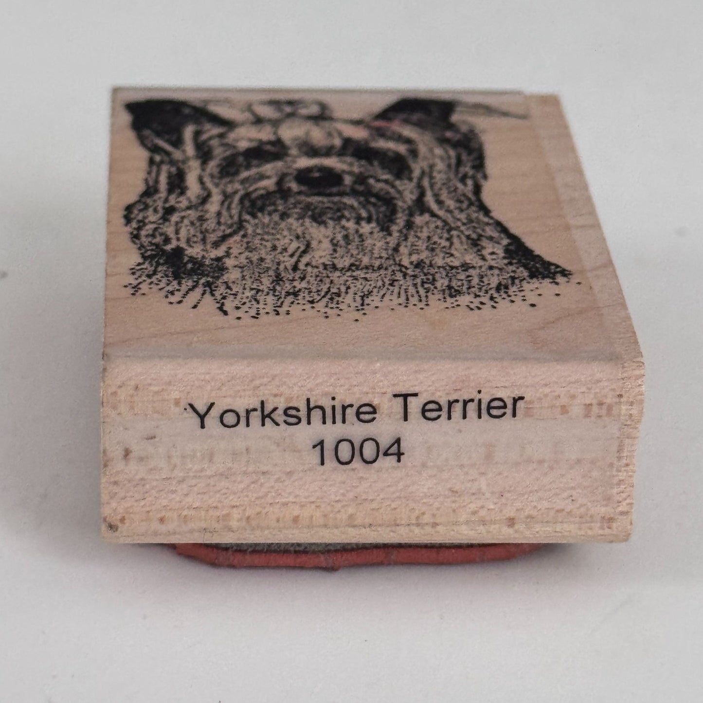 Yorkshire Terrier Rubber Stamp Dog Yorkie Pet Animal Cardmaking Wood Mounted Crafting Tool