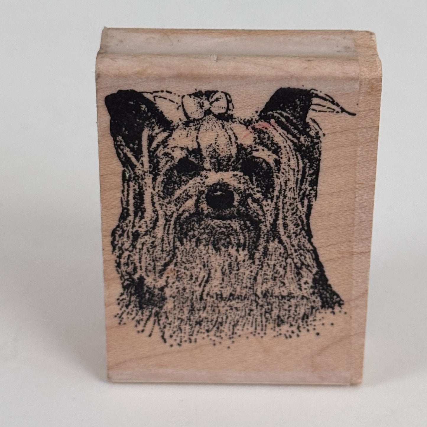 Yorkshire Terrier Rubber Stamp Dog Yorkie Pet Animal Cardmaking Wood Mounted Crafting Tool