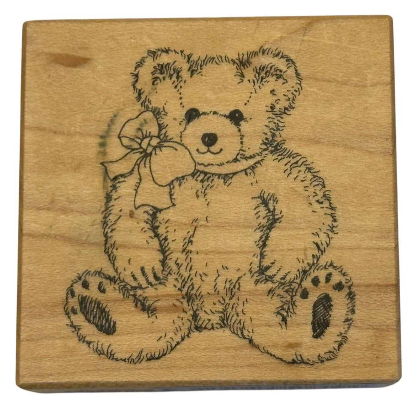 PSX Rubber Stamp Bow Bear Teddy Stuffed Animal Smile Toy Card Making E610