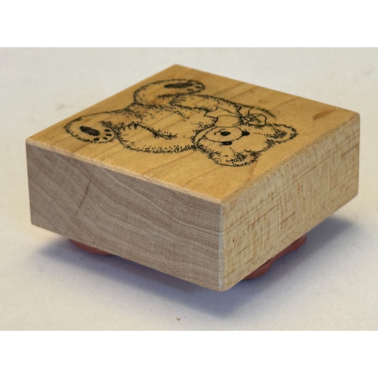 PSX Rubber Stamp Bow Bear Teddy Stuffed Animal Smile Toy Card Making E610