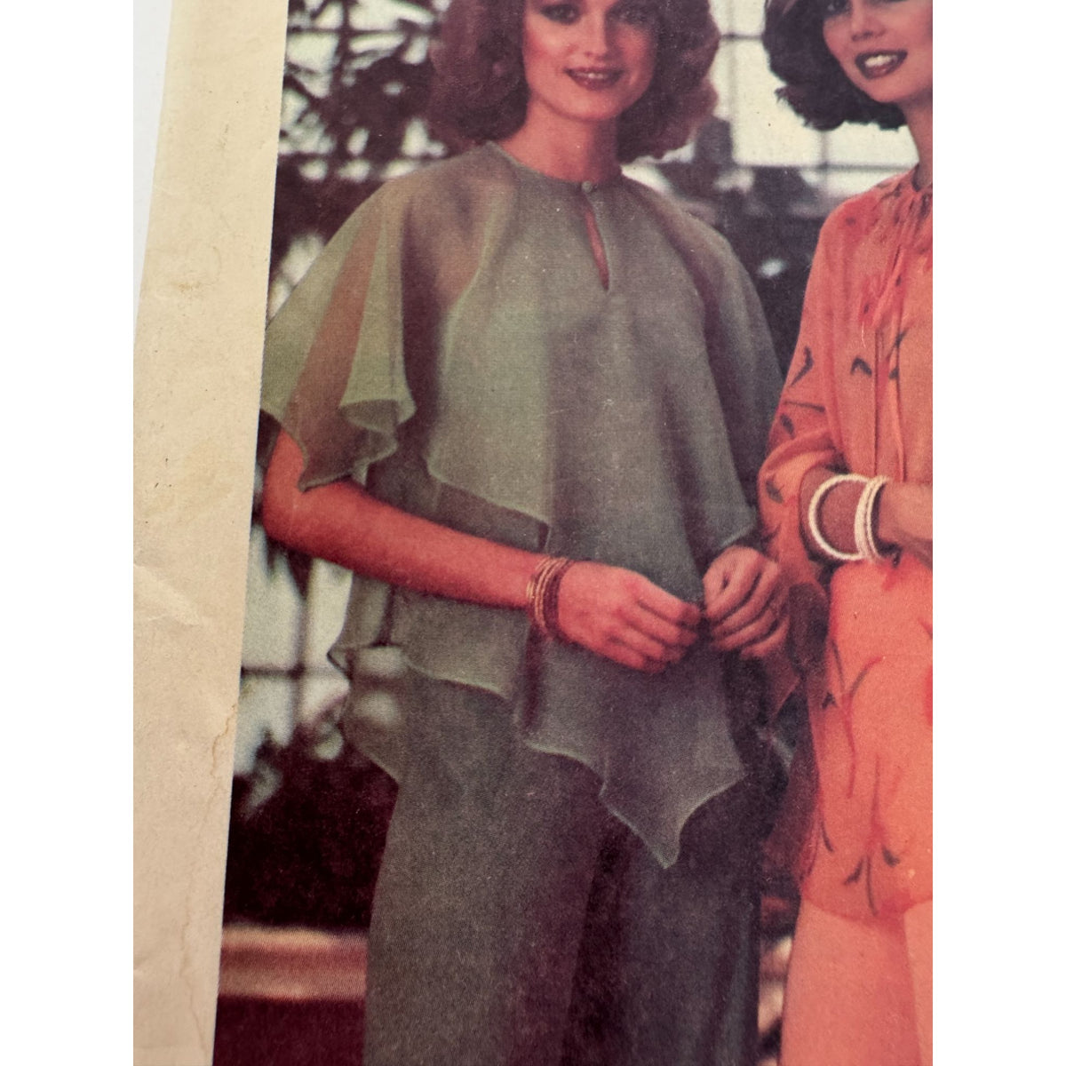 Butterick Sewing Pattern 5341Blouse Capelet and Butterfly Sleeves 1978 Large UC