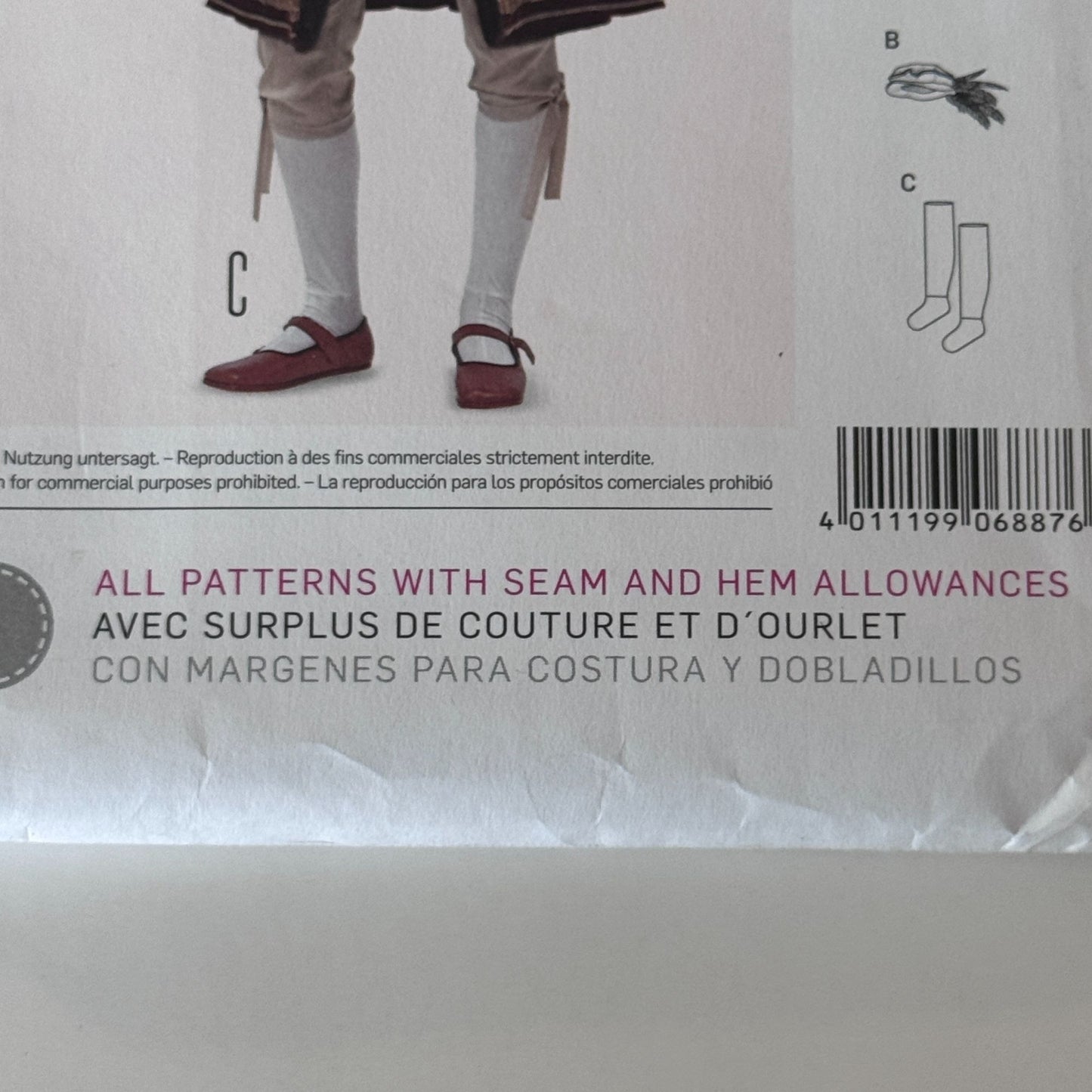 Burda Sewing Pattern 6887 English Renaissance Coat Mens Costume Tudor Elizabethan LARP 36-50 Uncut