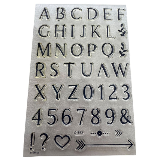 CTMH My Acrylix Acrylic Stamp Set Farmhouse Alphabet Letters Card Making C1863