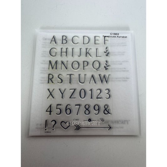 CTMH My Acrylix Acrylic Stamp Set Farmhouse Alphabet Letters Card Making C1863