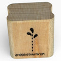 Stampin Up Rubber Stamp Sprout Dotted Vertical Stem Teardrop Shaped Petals Craft