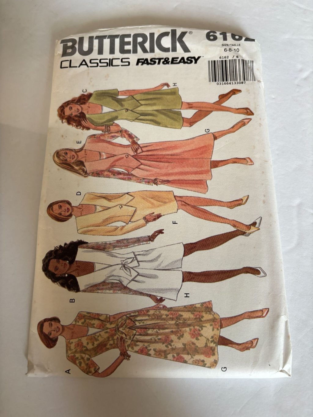 Butterick Sewing Pattern 6162 Career Skirt Suit Jacket Shorts Blazer UC 6 8 10