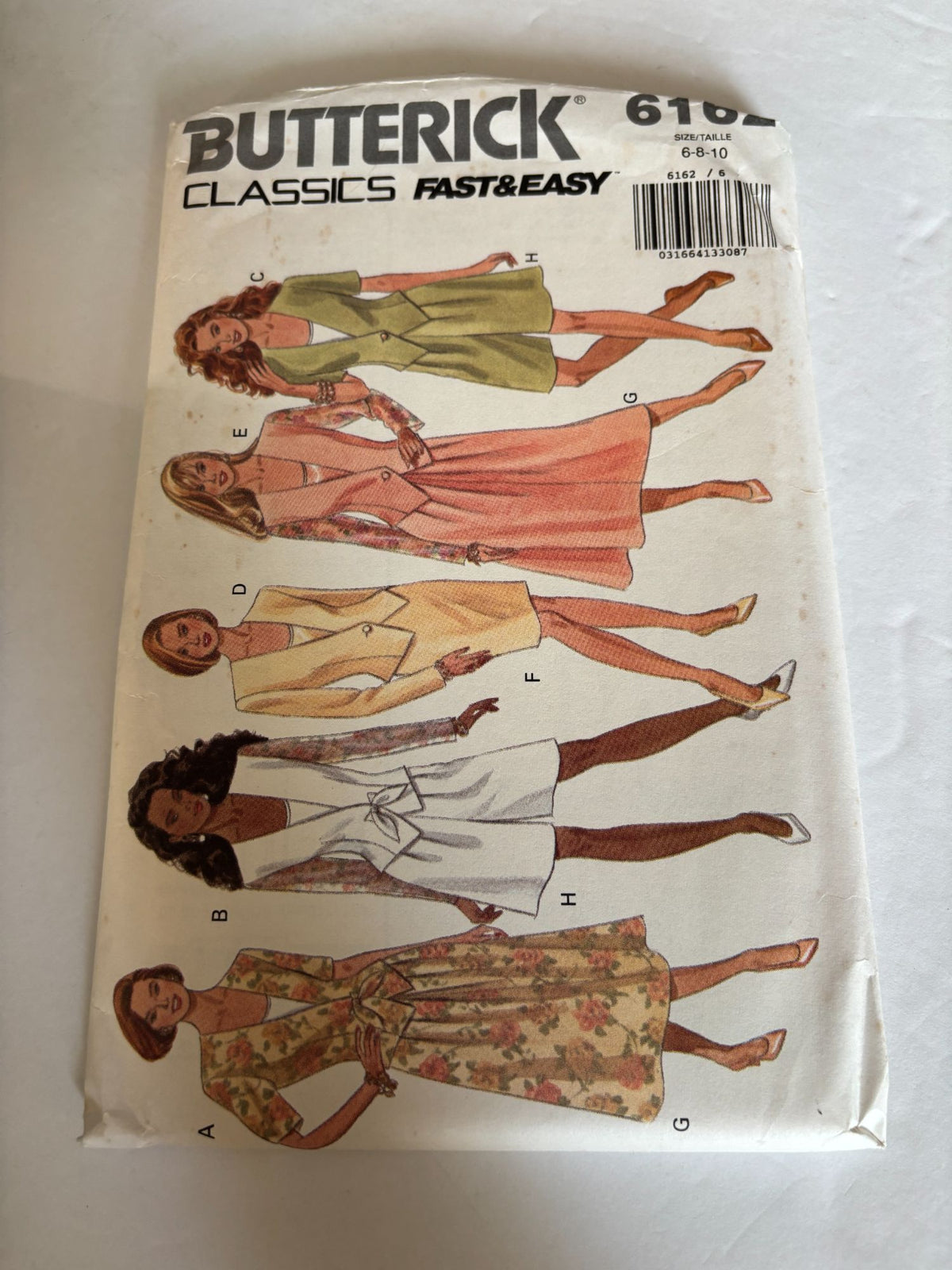 Butterick Sewing Pattern 6162 Career Skirt Suit Jacket Shorts Blazer UC 6 8 10