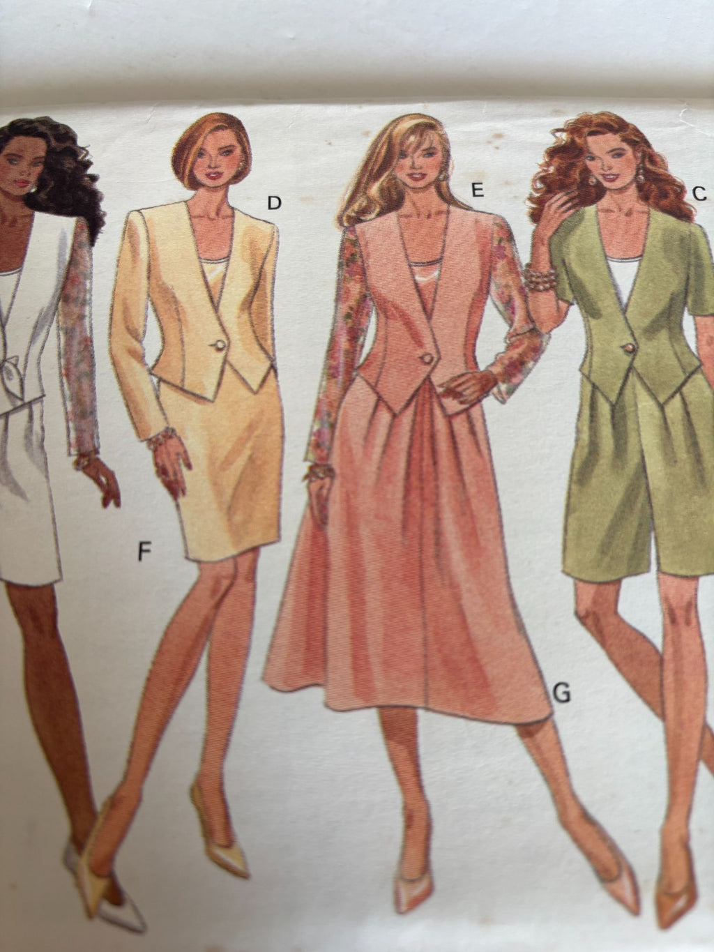 Butterick Sewing Pattern 6162 Career Skirt Suit Jacket Shorts Blazer UC 6 8 10