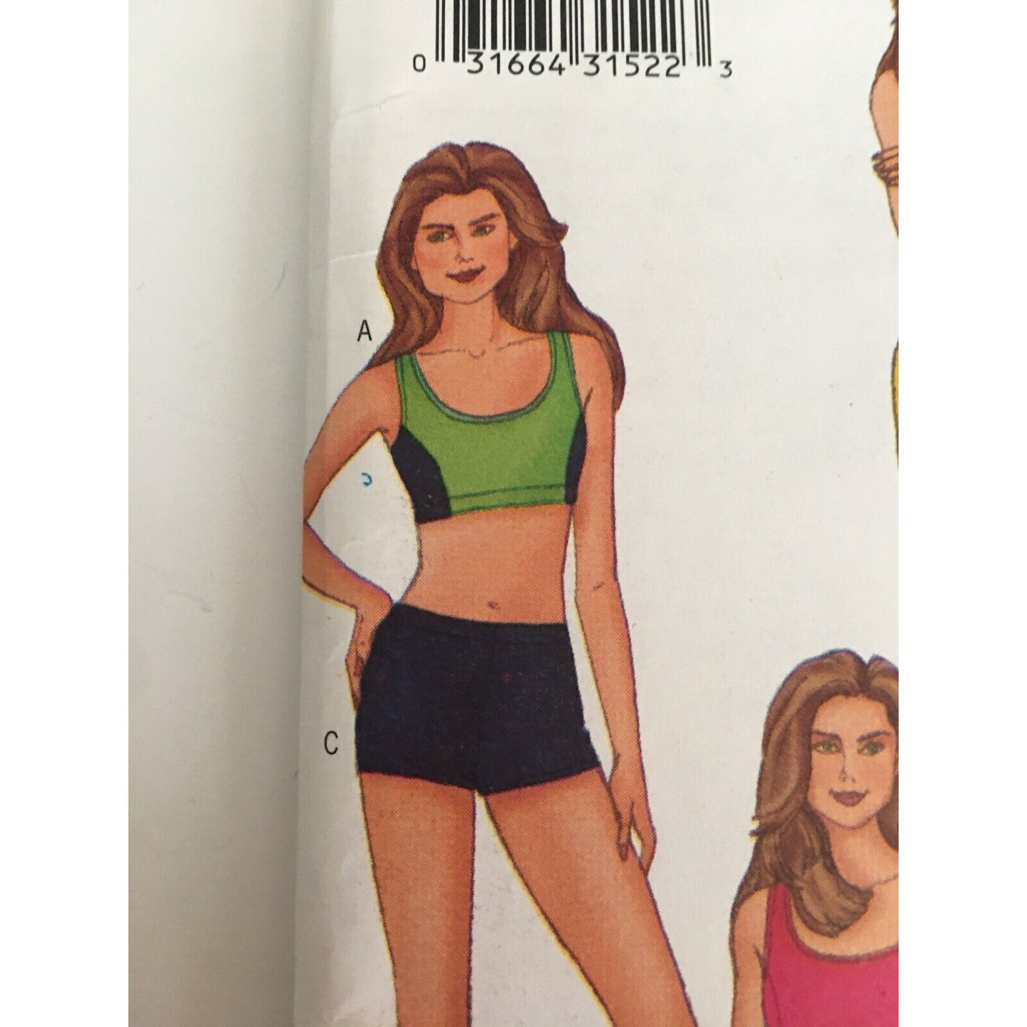 Butterick Sewing Pattern 6579 Kathy Ireland Unitard Top Skirt Shorts 12-16 Uncut