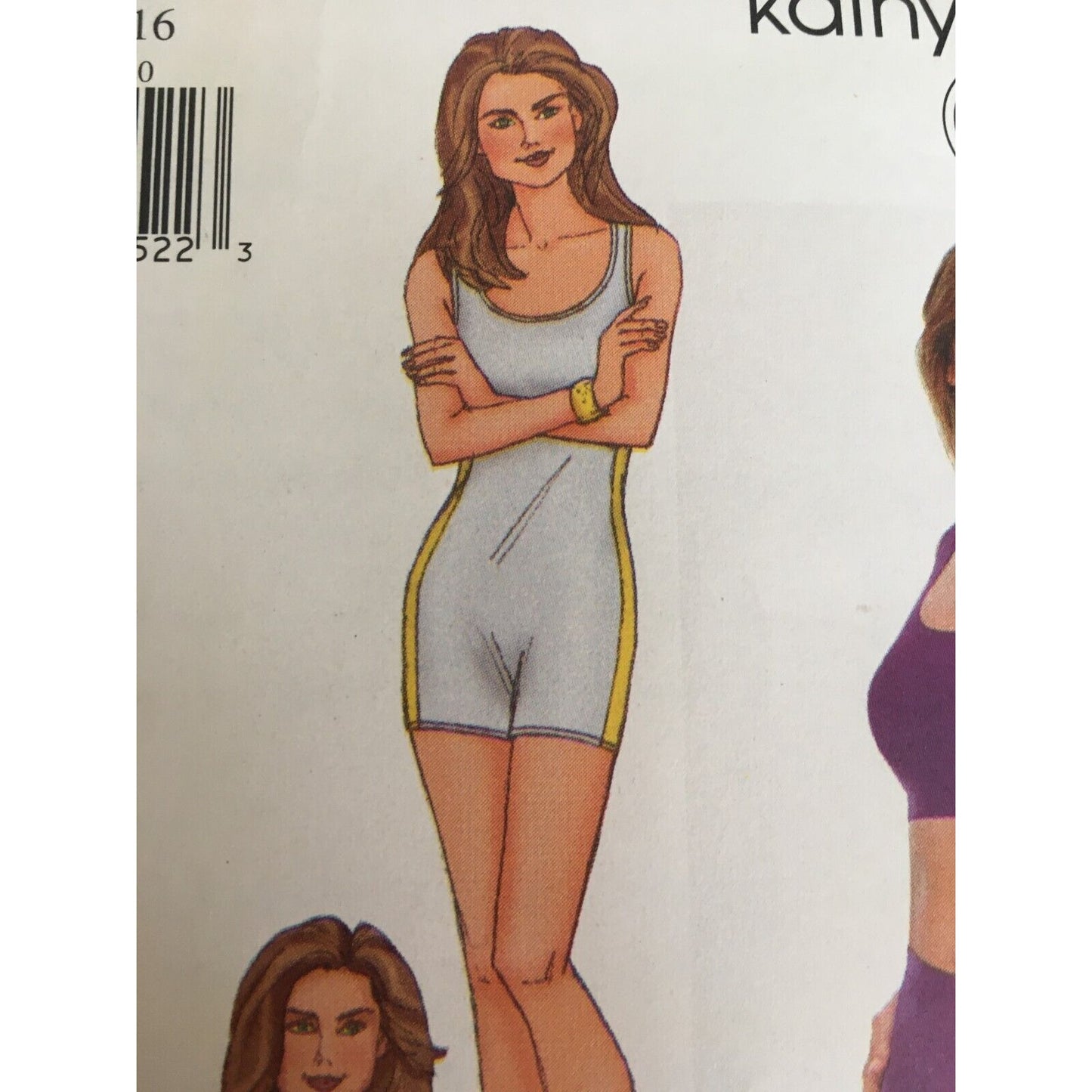 Butterick Sewing Pattern 6579 Kathy Ireland Unitard Top Skirt Shorts 12-16 Uncut