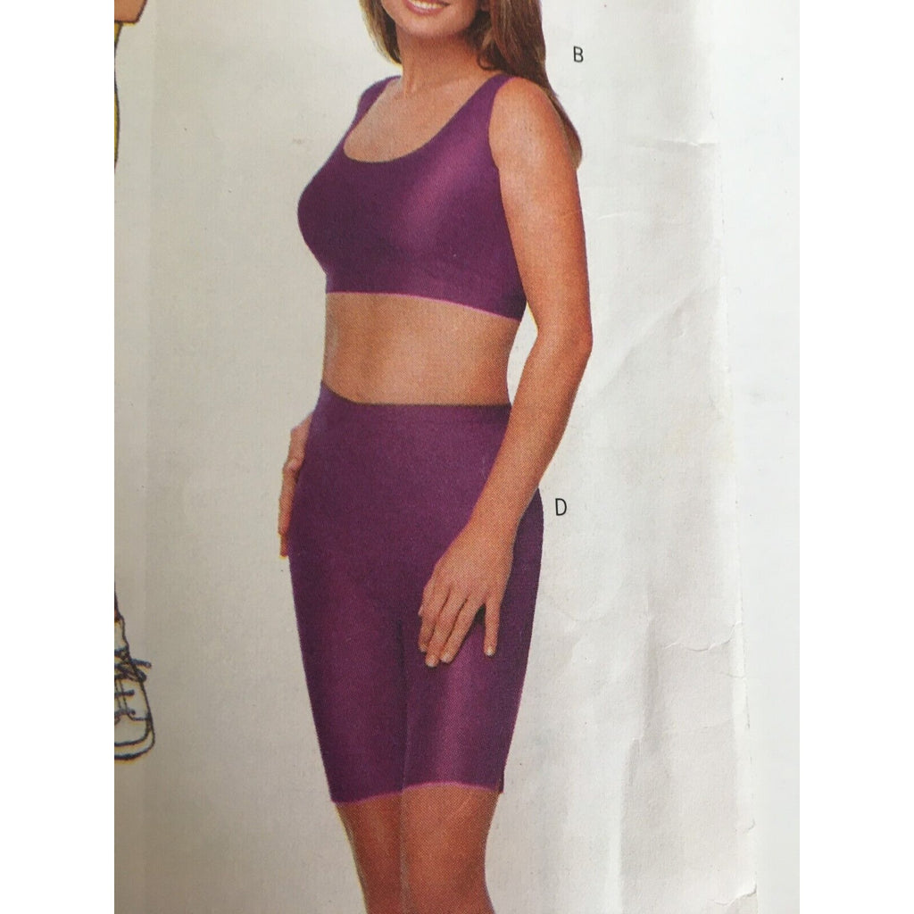 Butterick Sewing Pattern 6579 Kathy Ireland Unitard Top Skirt Shorts 12-16 Uncut