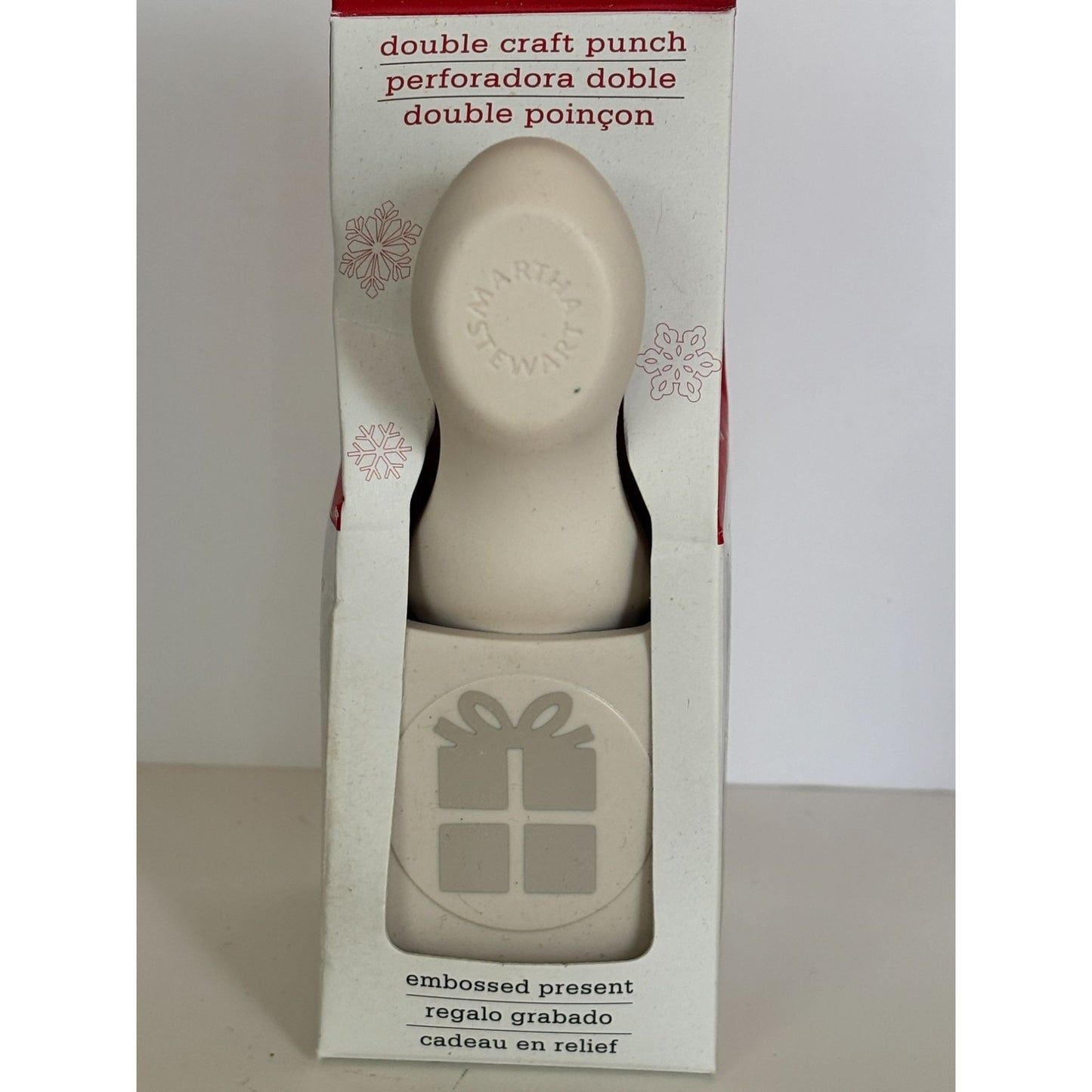 Martha Stewart Double Craft Punch Embossed Present Gift Holiday Christmas Card Making