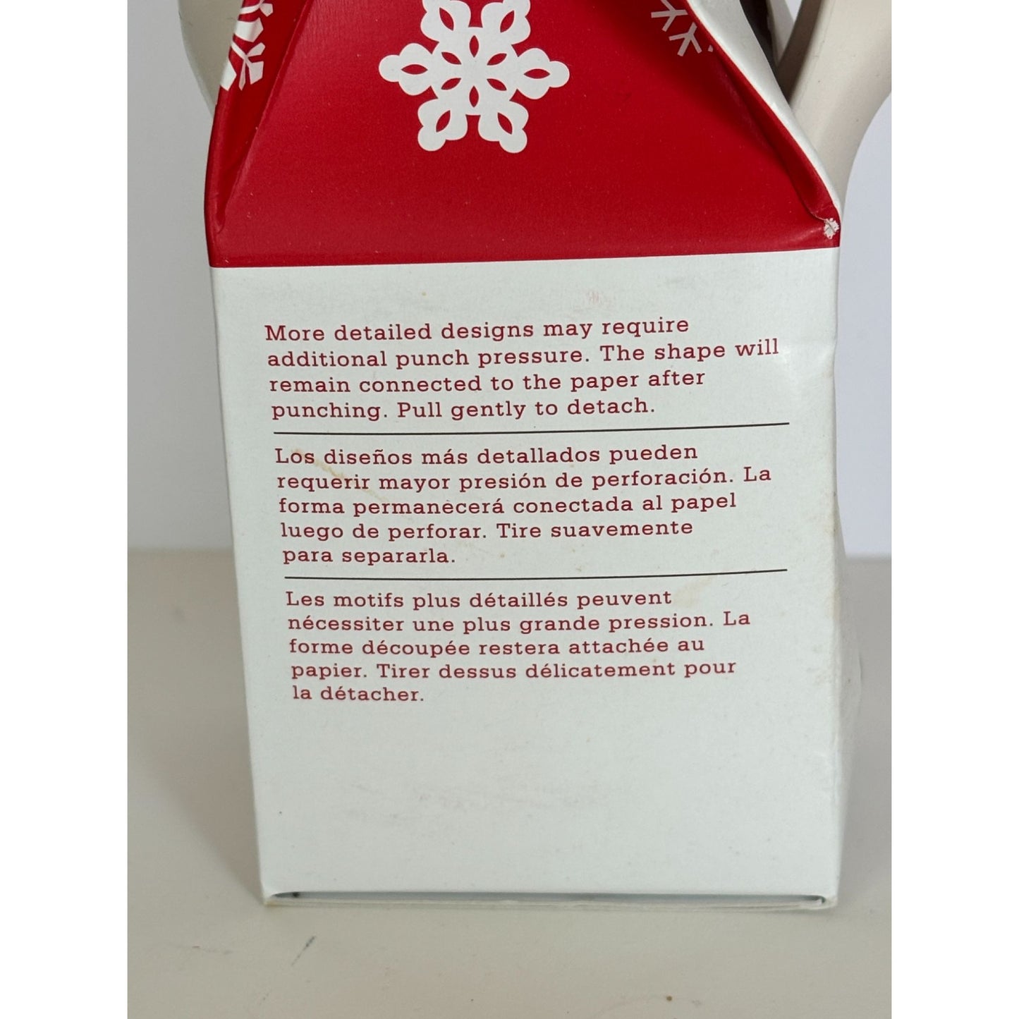 Martha Stewart Double Craft Punch Embossed Present Gift Holiday Christmas Card Making