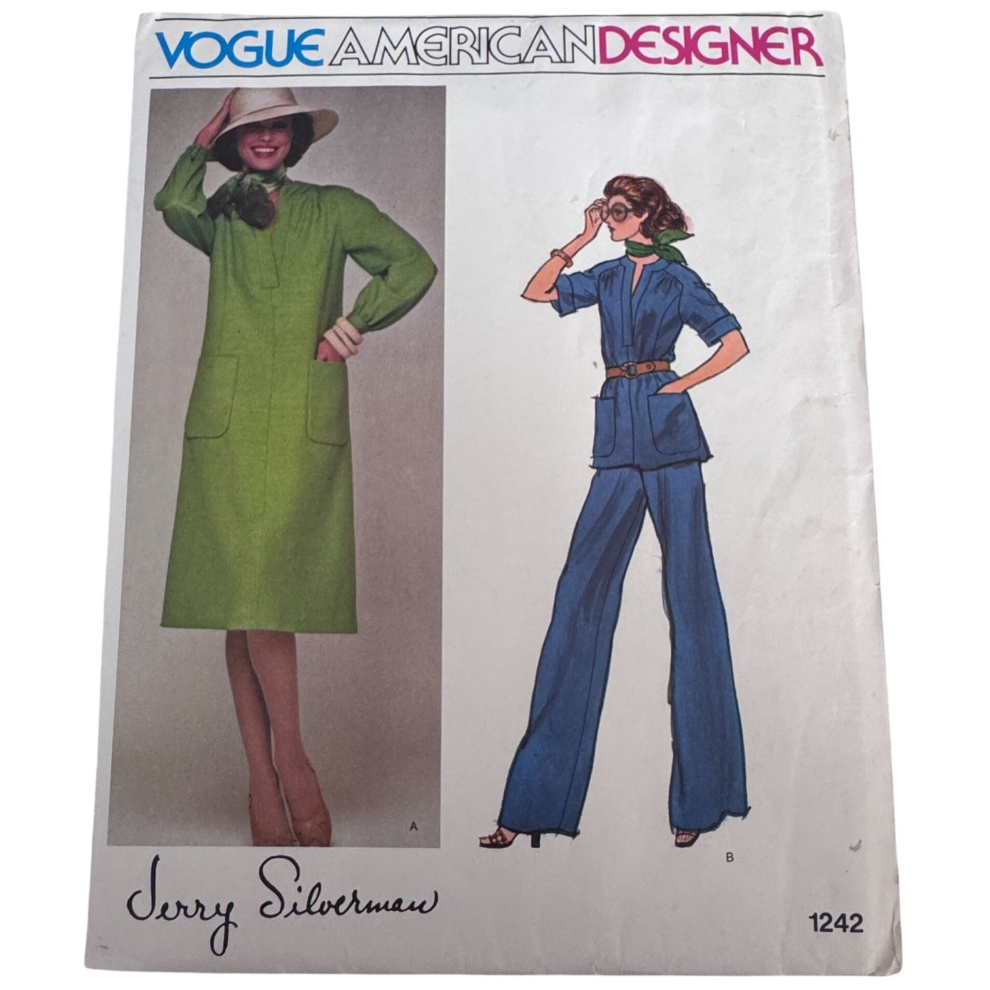 Vogue Sewing Pattern 1242 American Designer Jerry Silverman Dress Pants 10 Uncut 1970s Outfit