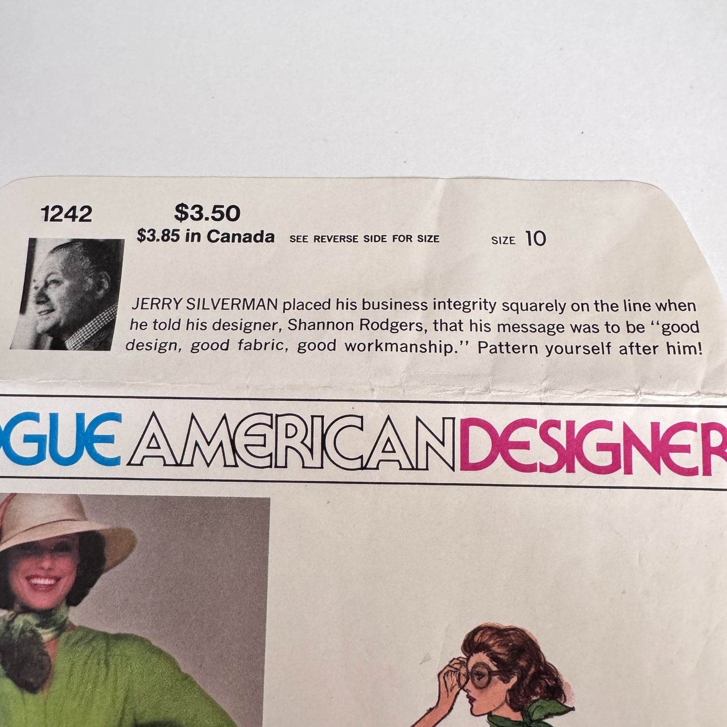 Vogue Sewing Pattern 1242 American Designer Jerry Silverman Dress Pants 10 Uncut 1970s Outfit