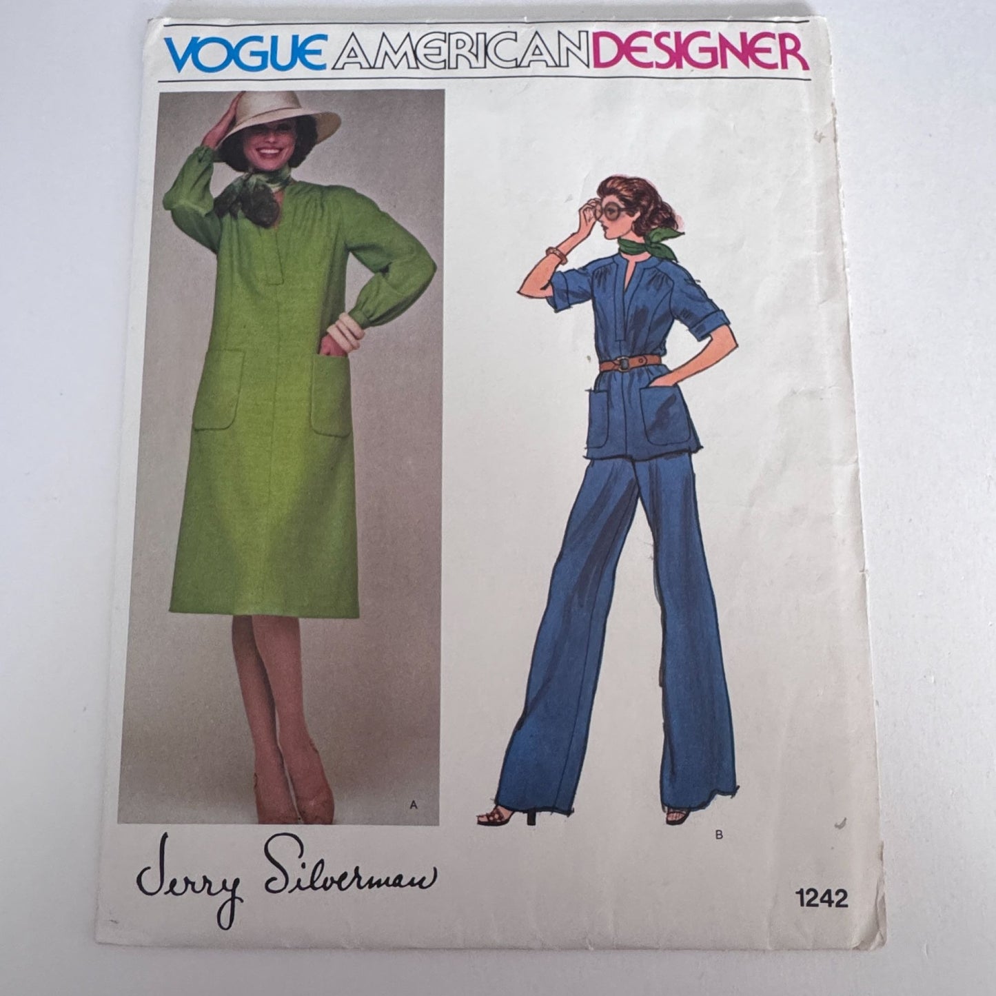 Vogue Sewing Pattern 1242 American Designer Jerry Silverman Dress Pants 10 Uncut 1970s Outfit