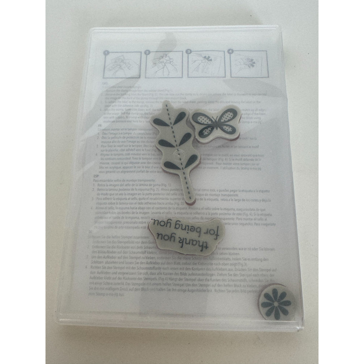 Stampin Up Bold Blossom Stamp Set Thank You for Being You Flower Stem Butterfly