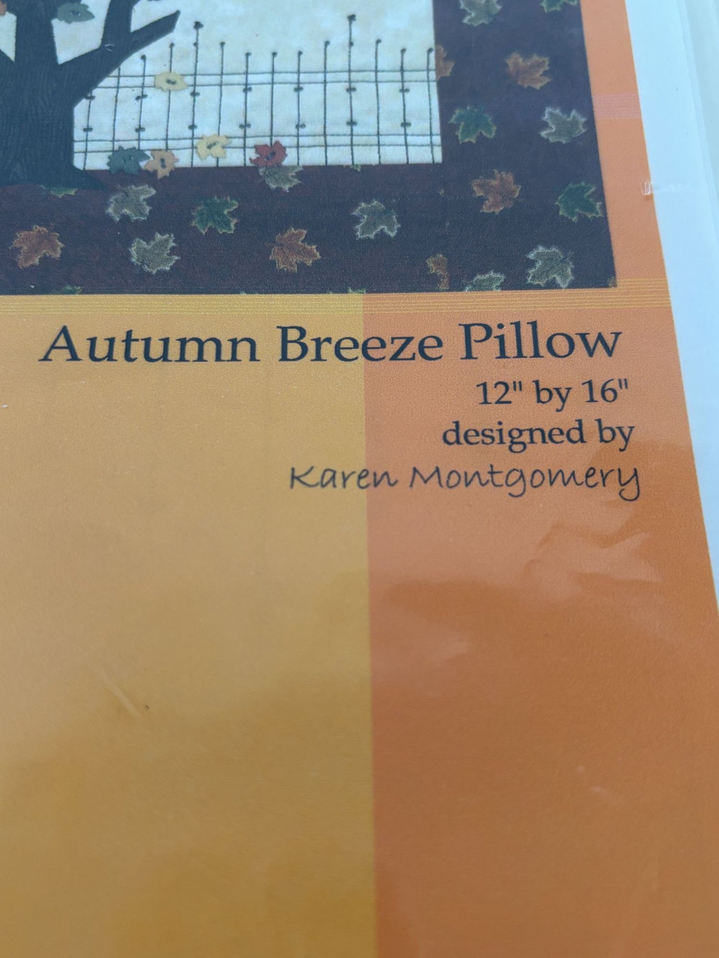 Quilt Company Pillow Pattern Autumn Breeze 12 x 16" Kit Karen Montgomery Buttons
