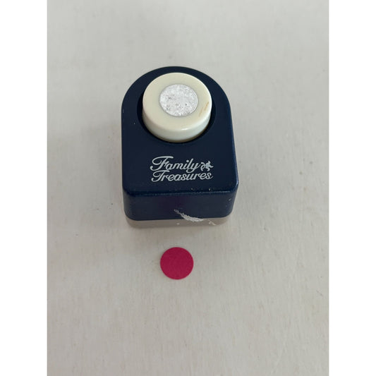 Family Treasures Paper Punch Small Circle Shape Craft 3/8 Inch Holiday Snowball