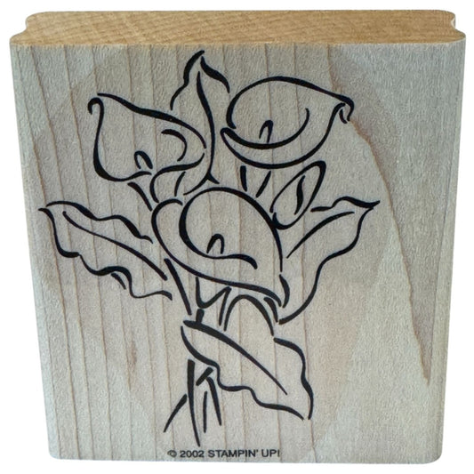 Stampin Up Rubber Stamp Calla Lily Flower Easter Spring Garden Cardmaking Craft