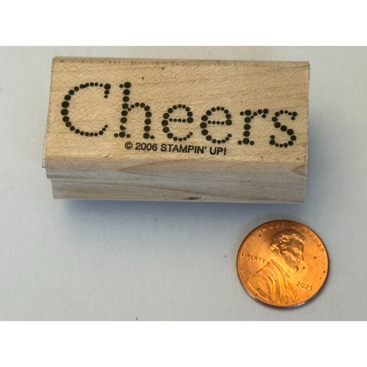 Stampin Up Rubber Stamp Cheers Cardmaking Words Sentiment Crafting Scrapbooking