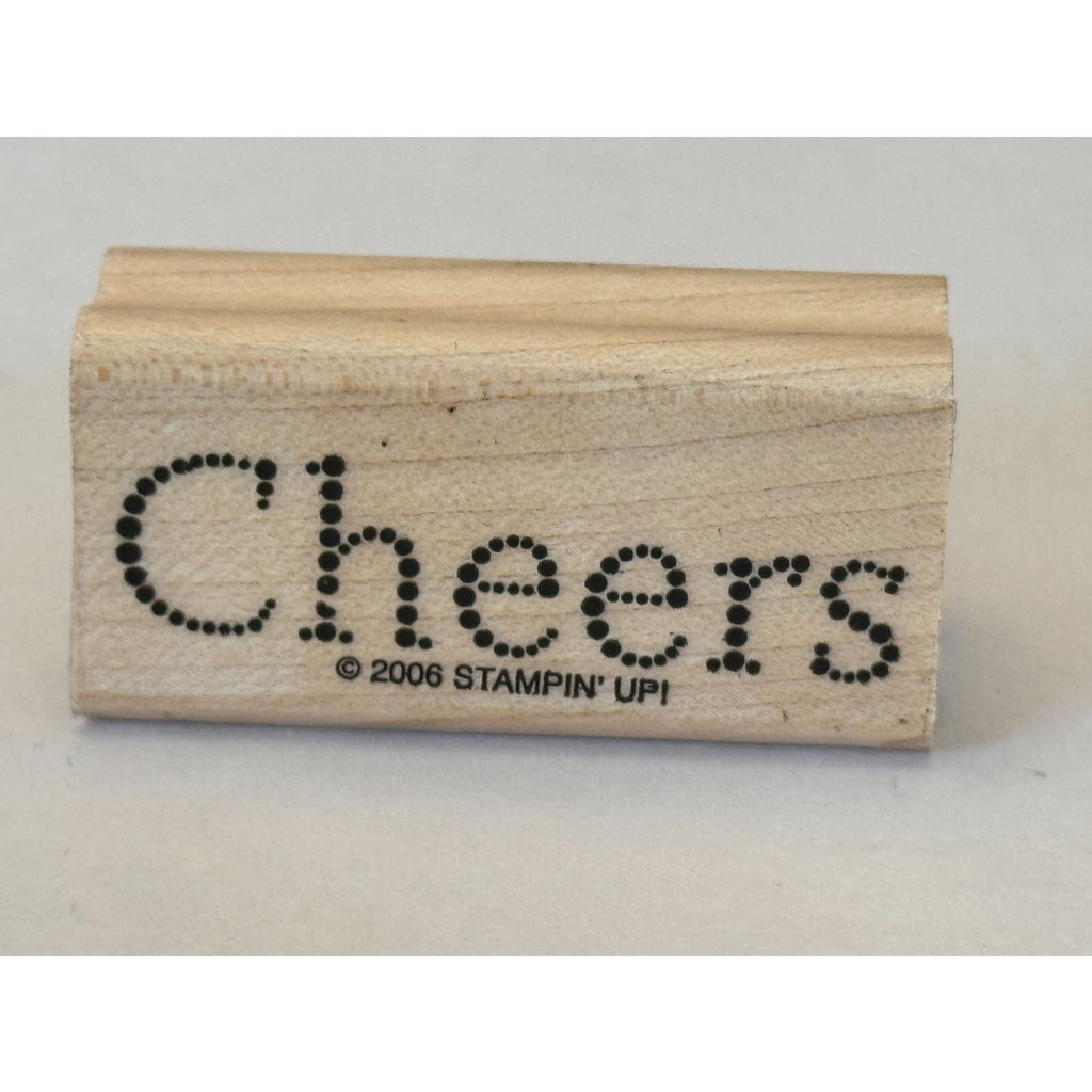 Stampin Up Rubber Stamp Cheers Cardmaking Words Sentiment Crafting Scrapbooking