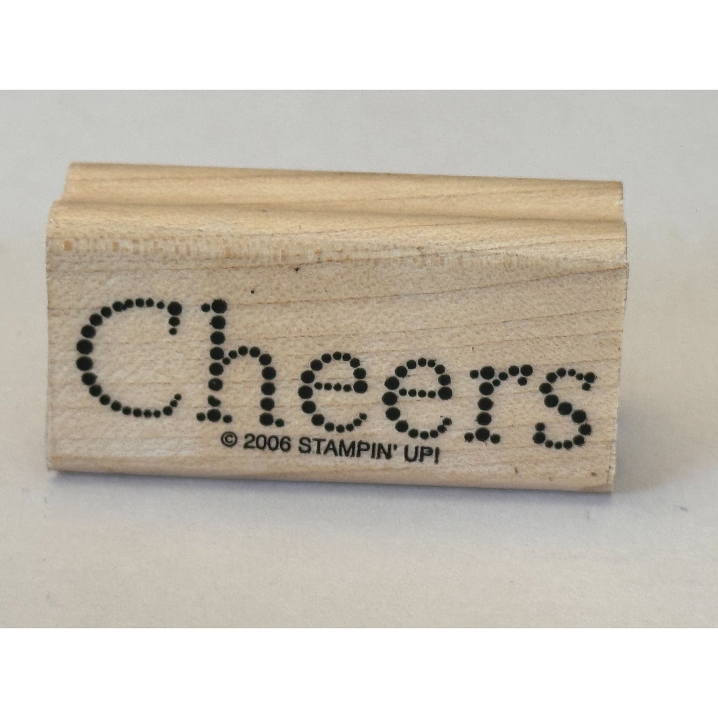 Stampin Up Rubber Stamp Cheers Cardmaking Words Sentiment Crafting Scrapbooking