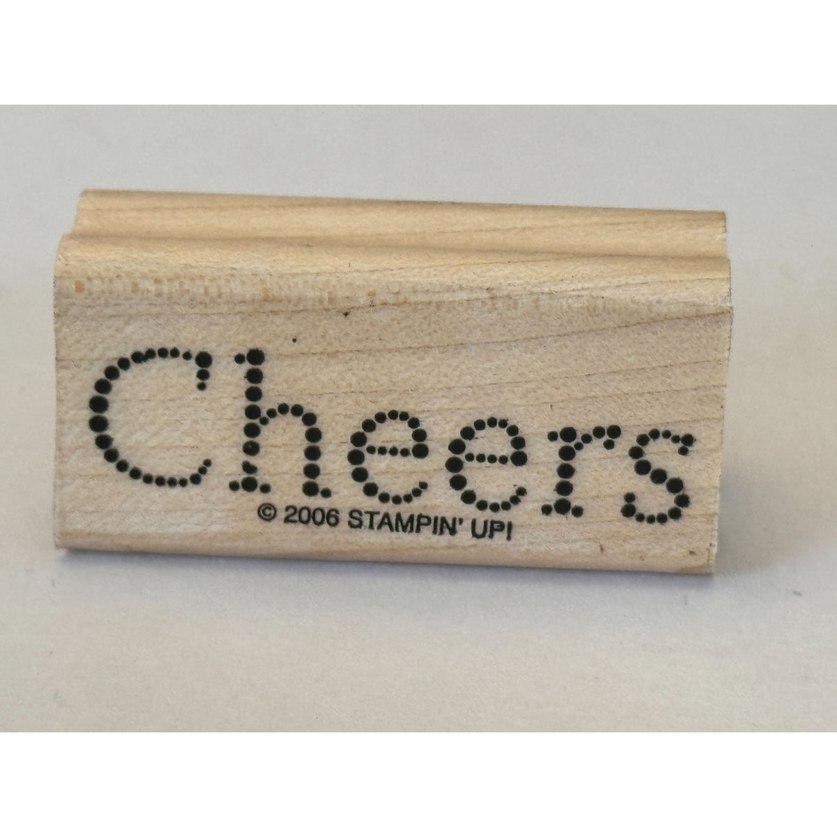 Stampin Up Rubber Stamp Cheers Cardmaking Words Sentiment Crafting Scrapbooking